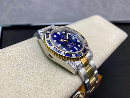 TW 海外镶钻定制版 奢华大作  劳力士 满钻 水鬼 SUB潜水型【表壳】每一颗钻石/彩宝均来自奥地利（施华洛世奇原产地）经过严格的筛选，确保颜色 商品图12
