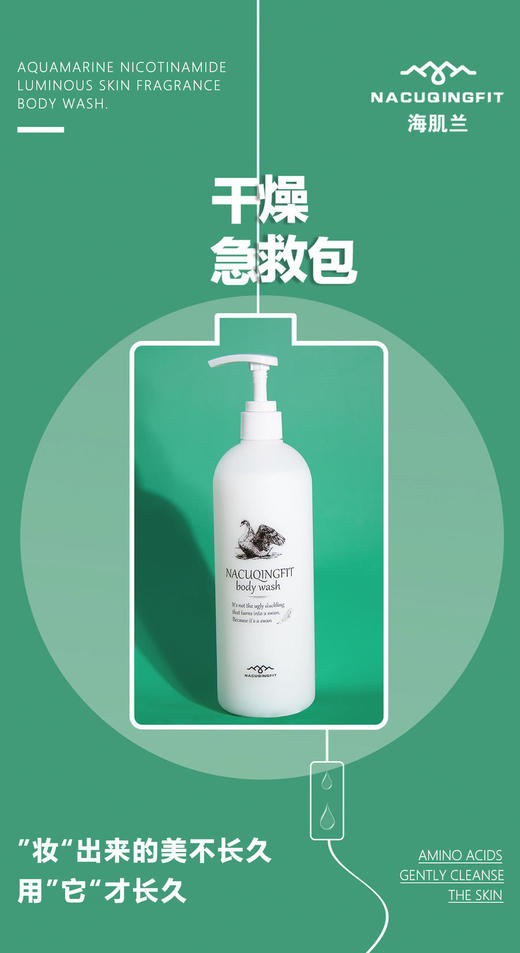 澳洲品牌海肌兰沐浴露：成分添加被誉为沐浴界“海蓝之谜”、“SK-II”去鸡皮抗衰老多重功效（520ml*2瓶装） 商品图3