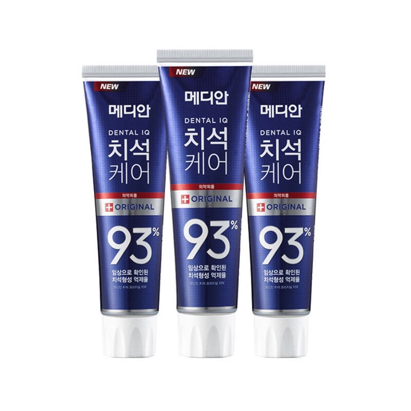 韩国爱茉莉Amore麦迪安牙石护理93清洁牙膏120g蓝色