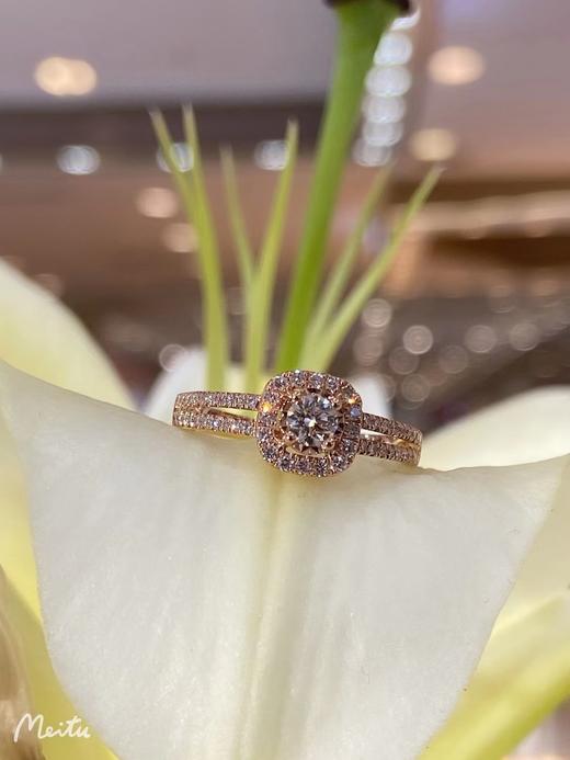 金伯利AU750 钻石女戒 方钻 白色 彩色 商品图1