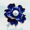 气质蓝色花卉珍珠优雅领针胸花胸针女RS 商品缩略图1