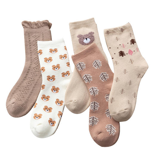 【加厚毛绒袜3双】冬季可爱日系加厚加绒保暖中筒袜睡眠毛巾袜毛圈女袜 商品图4