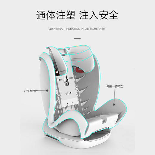 （K-1)kk德国儿童安全座椅汽车用车载0-4-3-12岁宝宝婴儿坐椅可坐躺简易 商品图3