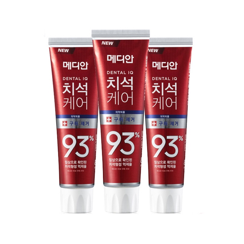 韩国爱茉莉Amore麦迪安牙石清洁93护理牙膏120g红色