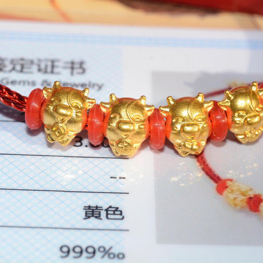 周大福999足金五牛手串 商品图5