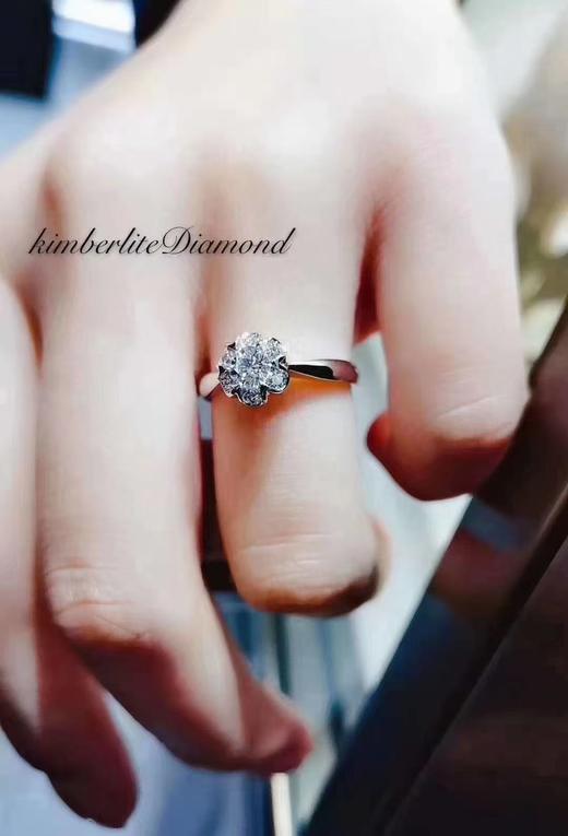 金伯利 AU750 钻石 女戒 相约系列 白色 商品图0