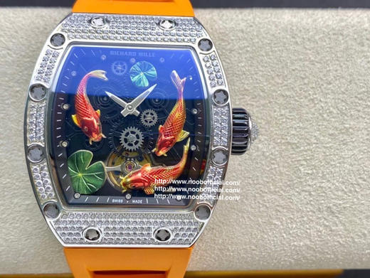 理查德米勒 Richard Mille RM57-01 【年年有鱼】搭载原装进口机械机芯 精钢壳尺寸43*50毫米 防水胶带配原装折叠扣 把愿望交给锦鲤，你只管努力，其他交给天意！ 商品图0