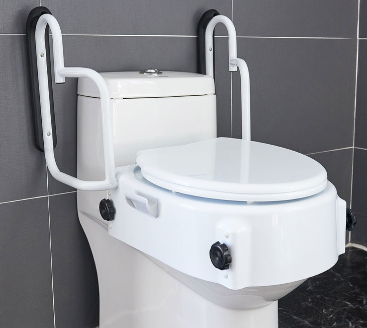 无障碍卫浴安全马桶增高器厕所带扶手马桶卫生间坐便器增高垫