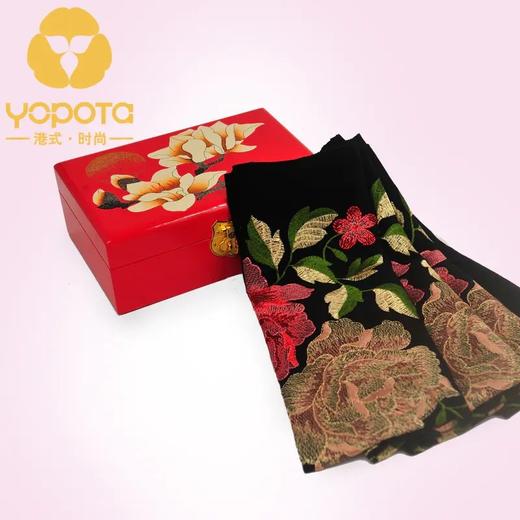 优品堂《花开富贵》羊毛刺绣披肩围巾 商品图2