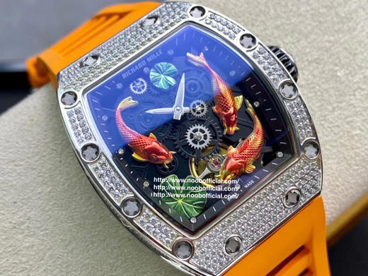 理查德米勒 Richard Mille RM57-01 【年年有鱼】搭载原装进口机械机芯 精钢壳尺寸43*50毫米 防水胶带配原装折叠扣 把愿望交给锦鲤，你只管努力，其他交给天意！ 商品图1