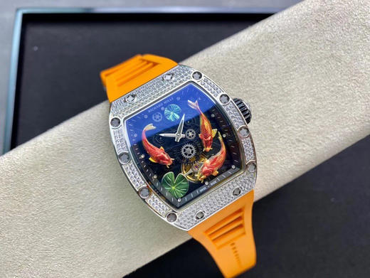 理查德米勒 Richard Mille RM57-01 【年年有鱼】搭载原装进口机械机芯 精钢壳尺寸43*50毫米 防水胶带配原装折叠扣 把愿望交给锦鲤，你只管努力，其他交给天意！ 商品图12