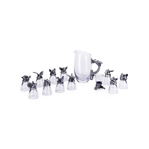 罗比罗丹 十二生肖兽首摇酒器套装 商品图0