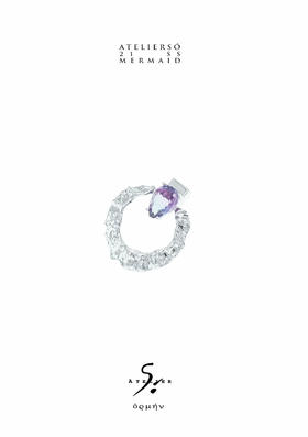 21SS 地鱼｜MERMAID - Saul Pink 鱼纹圆环耳钉（粉蓝色）