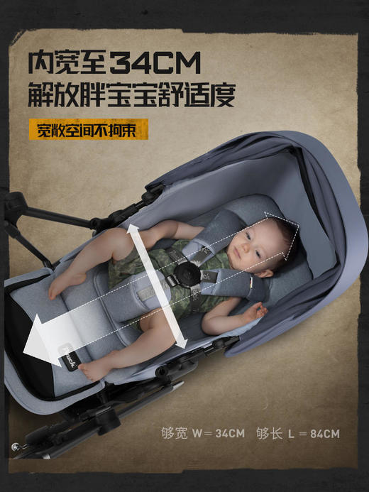 PouchQ10高景观婴儿推车可坐可躺溜娃神器0-3岁婴儿车双向便携手推车FX 商品图3