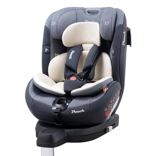 PouchKS30儿童安全座椅婴儿360度旋转0-7岁宝宝婴儿一体注塑汽座FX 商品图5