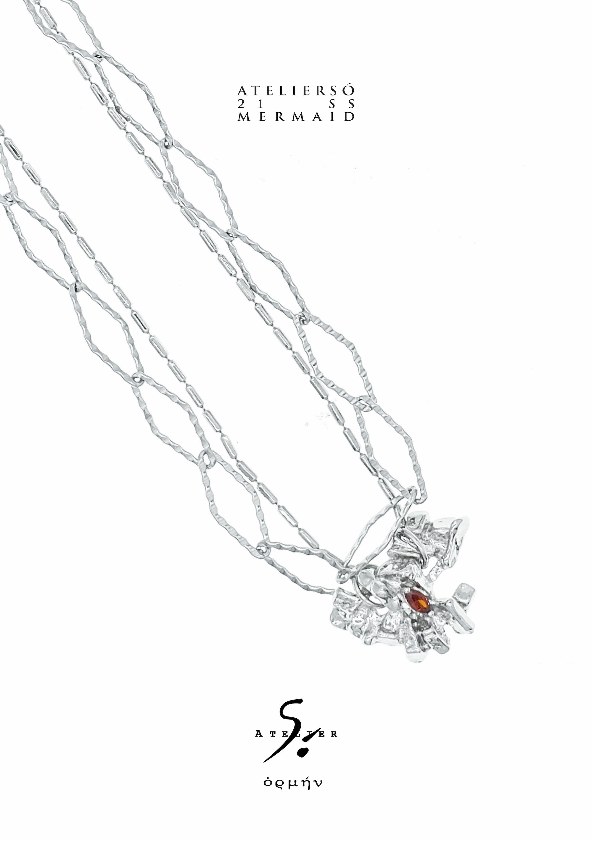 21SS 地鱼｜MERMAID - Malus 珊瑚花水晶项链