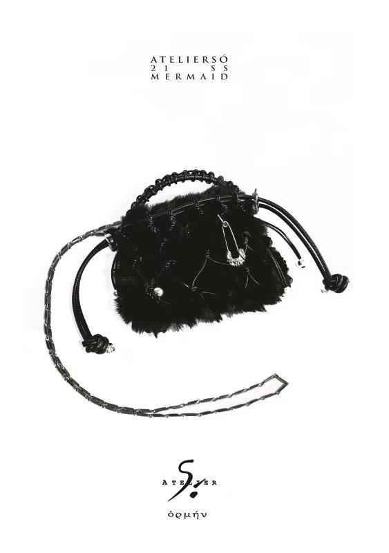 21SS 地鱼｜MERMAID - Pelta 仿皮草编织网兜