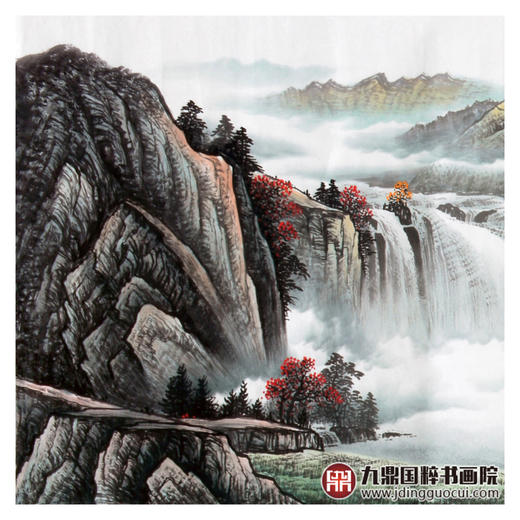 侯志明《吉山祥云长流水》70*240cm 山水横幅作品 办公室/会议室挂画 商品图4