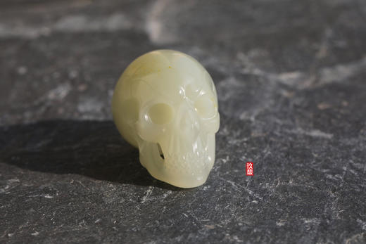 和田玉（白玉）籽料挂件-- 骷髅头18.63g 商品图0