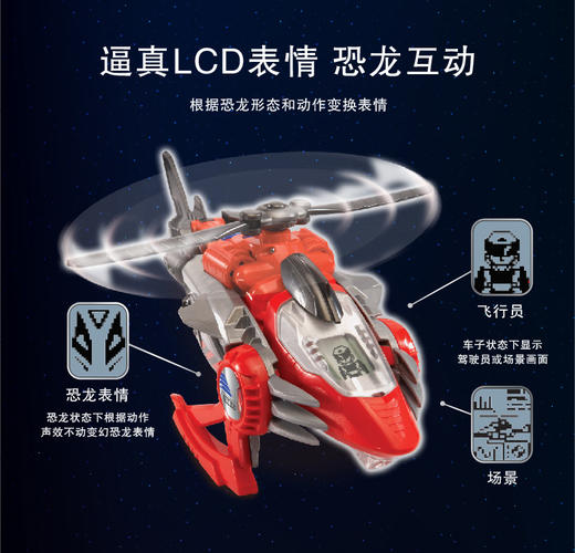 守护者 变形金刚 伟易达（VTech）变形恐龙守护者系列三角龙变形恐龙变形机器人汽车飞机玩具益智玩具礼物3-8岁 商品图3