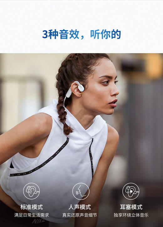 韶音AS660  OPENMOVE骨传导蓝牙耳机运动耳机无线耳骨传导耳机跑步骑行 商品图1