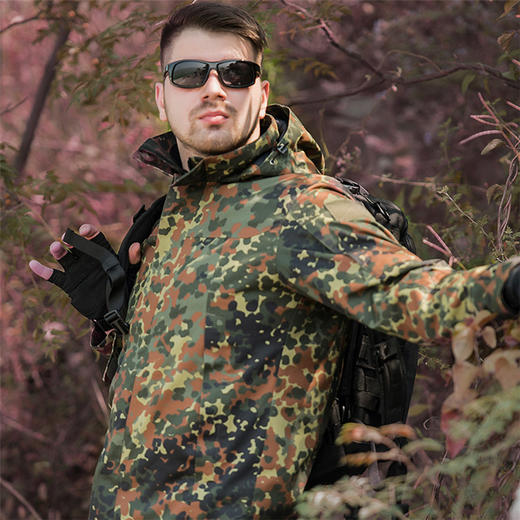 鹰爪行动迷彩战术夹克男春秋Parka野战风衣迷彩外套 商品图2