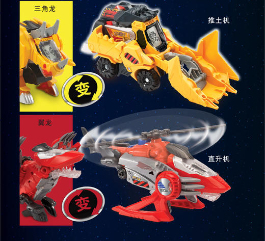 守护者 变形金刚 伟易达（VTech）变形恐龙守护者系列三角龙变形恐龙变形机器人汽车飞机玩具益智玩具礼物3-8岁 商品图1