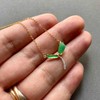 高冰种阳绿翡翠萌芽锁骨链18k黄金白金钻石镶嵌 商品缩略图5
