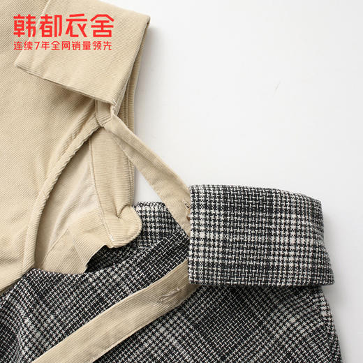 韩都衣舍2020春装新款女装韩版宽松格子上衣休闲长袖衬衫RU0012筱 商品图3