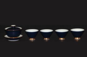 祭蓝盖碗·斗笠杯套礼