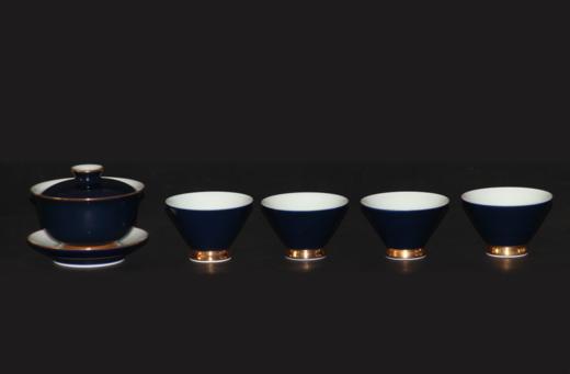 祭蓝盖碗·斗笠杯套礼 商品图0