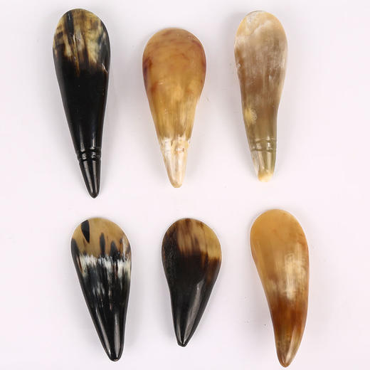 天然牦牛角刮痧按摩板中号拨筋棒全身通用颈部背部足底特大牛角筒 商品图4