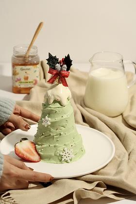 圣诞树蛋糕|五分钟随意抹|免烤箱版