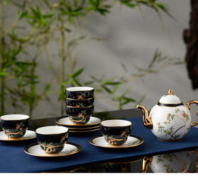 国瓷永丰源 夫人瓷石榴家园14头茶具（圆壶）