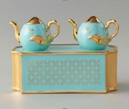 国瓷永丰源 夫人瓷西湖蓝4头酱醋组合 商品图0