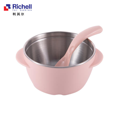日本Richell利其尔 T.L.I.不锈钢隔热碗 370ml / 510ml 宝宝辅食碗 商品图3