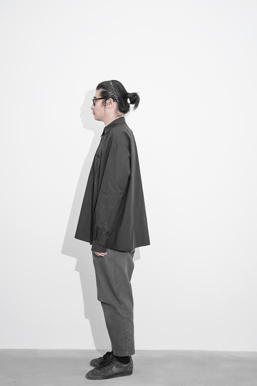 十点睡觉有限实验室X张宇飞   贡缎斜领衬衣 商品图5