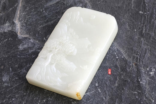 和田玉（羊脂玉）籽料对牌挂件--胜日寻芳 101.73/101.37g 商品图5