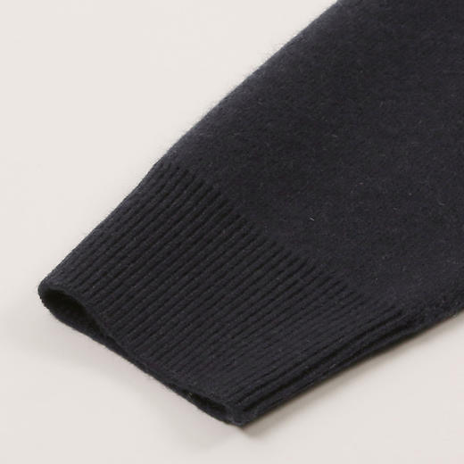 METTE羊绒世家秋冬男圆领100%山羊绒衫时尚撞色印花偏厚保暖毛衣 商品图4