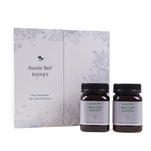 澳美蜜Aussie Bee丨麦利蜂蜜澳大利亚原装进口蜂蜜礼盒500g*2瓶盒装 春节礼品年货礼盒元旦节日送礼福利 商品图0