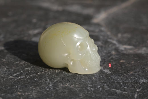 和田玉（白玉）籽料挂件-- 骷髅头18.63g 商品图3
