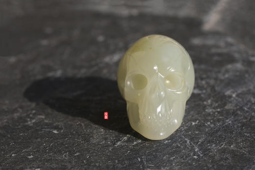 和田玉（白玉）籽料挂件-- 骷髅头18.63g 商品图1