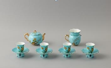 国瓷永丰源夫人瓷西湖蓝12头茶具（尊享版） 商品图0