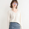 【Avann】女士秋冬新款纯羊毛针织衫女V领-堆堆领 百搭显瘦纯色打底衫 商品缩略图6
