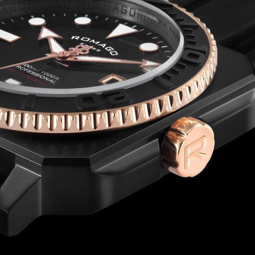 ROMAGO/雷米格【2020年春夏新品】自动机械专业深潜者男士表300M防水强夜光带计时60分钟 RM109 商品图3