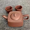 紫砂壶-矿四方壶，原矿黄龙山紫泥，240ML，吴文贤制作 商品缩略图0