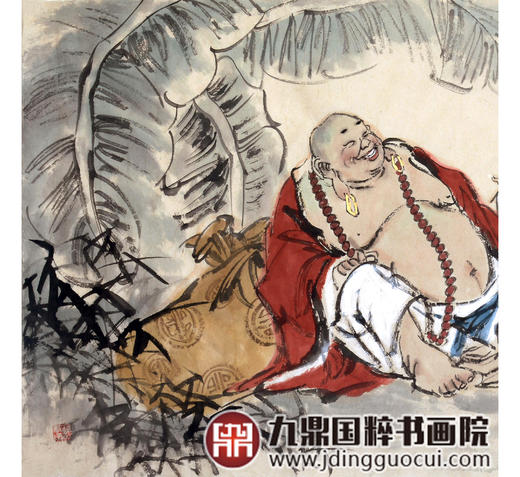 杨西沐《笑口常开》68*138cm 人物横幅作品 茶室/客厅挂画 商品图4