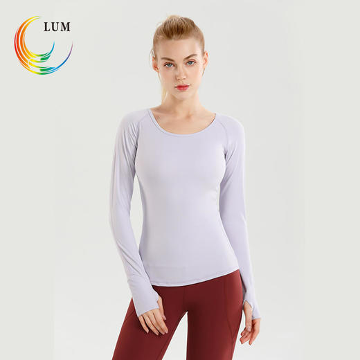 LUM39673新款瑜伽长袖（含胸垫） 商品图4