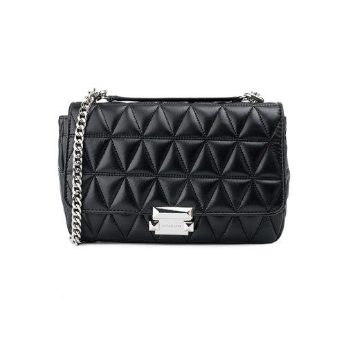 Michael Kors/迈克·科尔斯 方形黑色皮质通勤经典款女士单肩链条包 30S7SSLL3L BLACK 商品图0