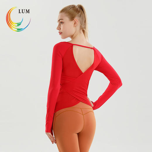 LUM39670露檬瑜伽服新款长袖（含胸垫） 商品图0